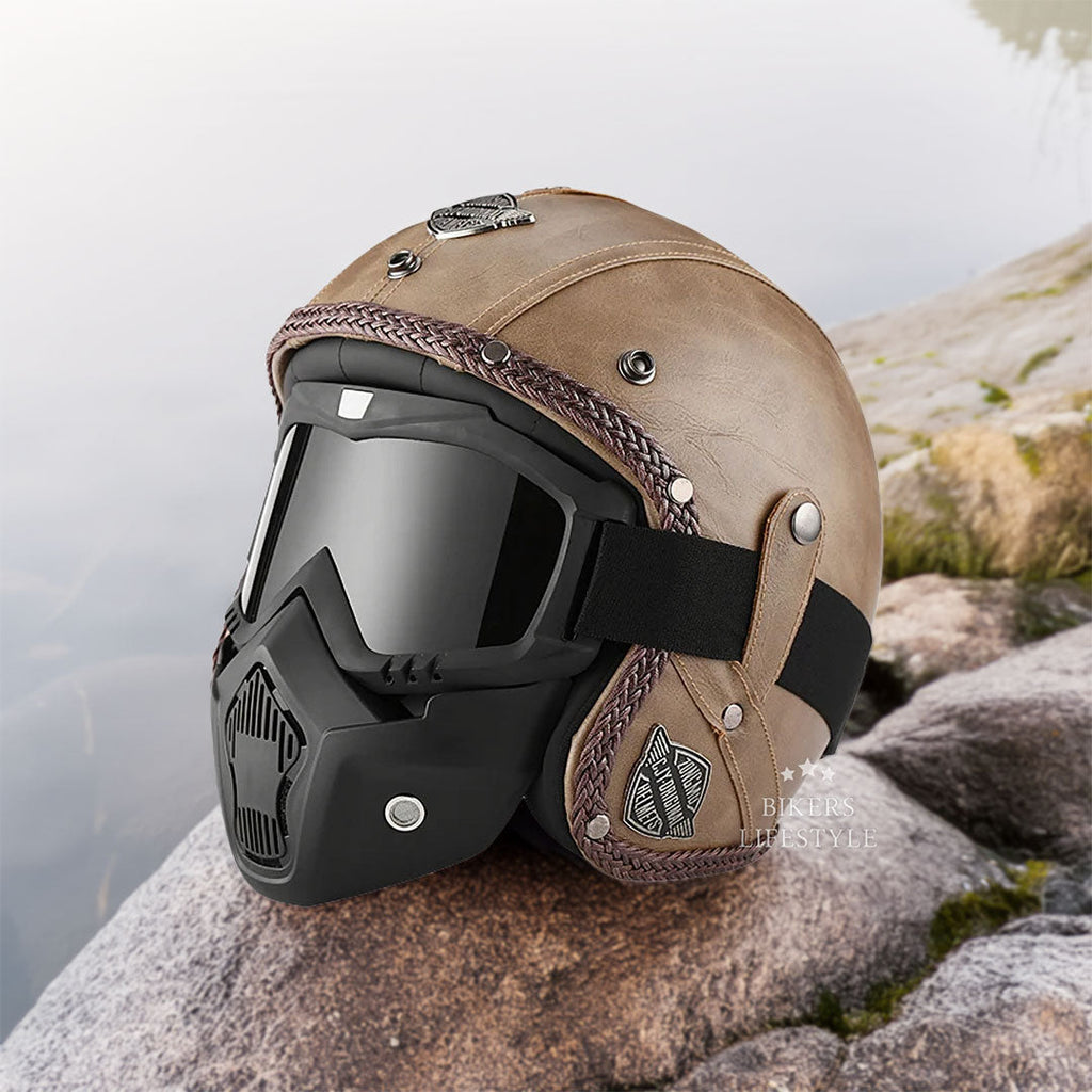 Klasická retro helma MotoJet - schváleno DOT a ECE