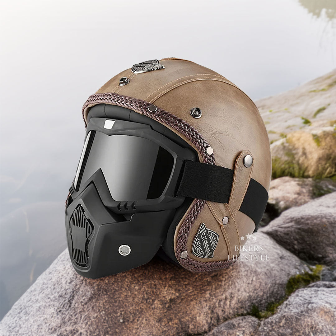 Klasická retro helma MotoJet - schváleno DOT a ECE