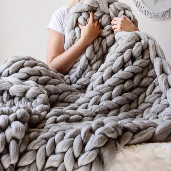 Pohodlná pletená deka