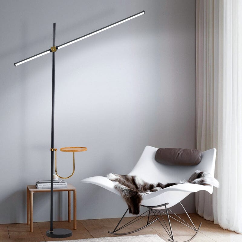 Nordell Linear Floor Lamp With Side Table Premium Scandinavian Minimalist Style