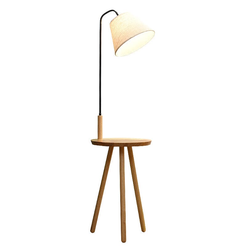 Liora Floor Lamp With Integrated Table And Hidden Storage