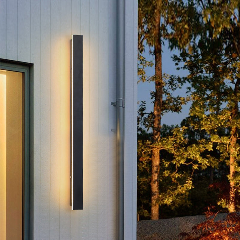 Nerivo Modern LED Wall Lights Black Metal For Garden Hall