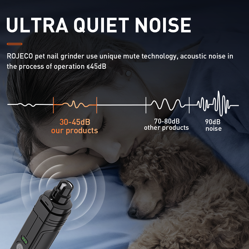 Elektrický zastřihovač drápků pro domácí mazlíčky s LED pro psy a kočky