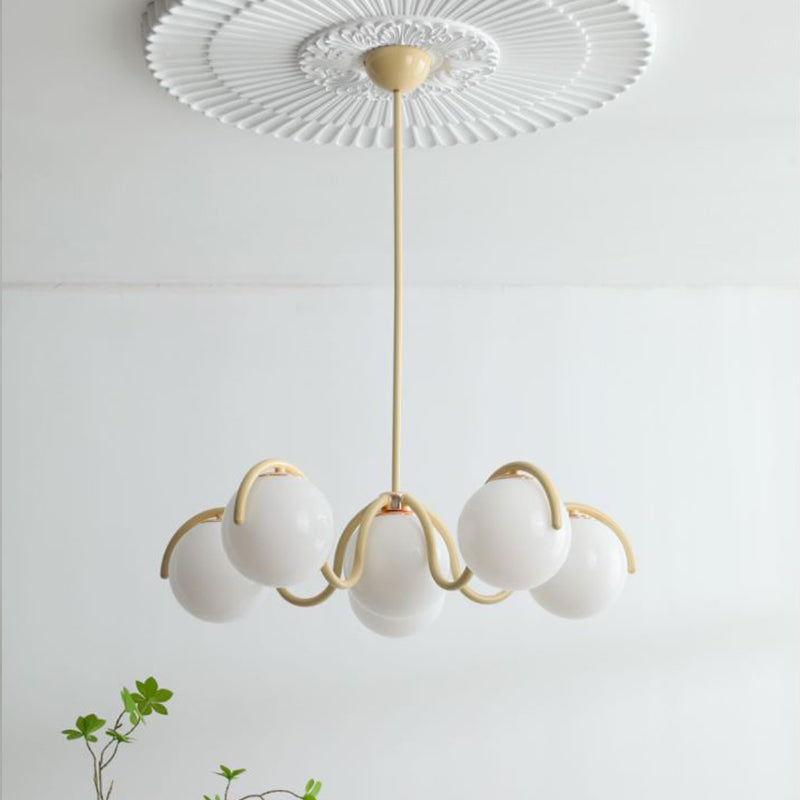 Aurea Arc Glass Globe Pendant Light With Warm Ambient Glow