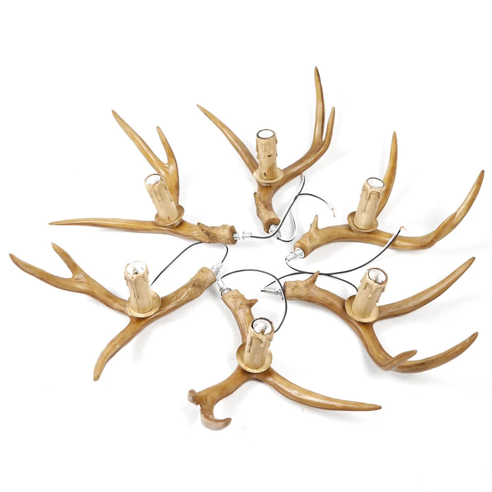 Rustic Glowing Antler Chandelier