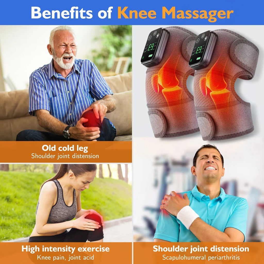 3v1 elektrická vyhřívací vibrační ortéza na kolenní kloub terapie úleva od bolesti ramene