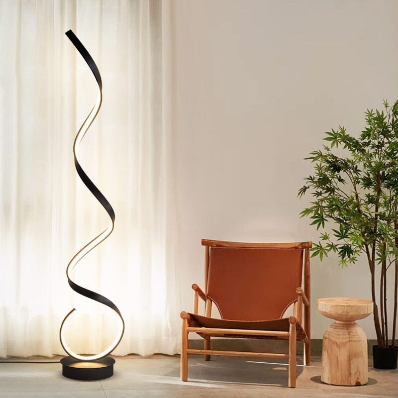 SpiraGlow Floor Lamp With Diffused Silicone Shade For Soft Ambient Glow