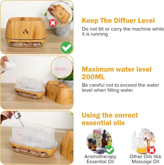 Aeris Himalayan Salt Stone Three In One Aroma Diffuser