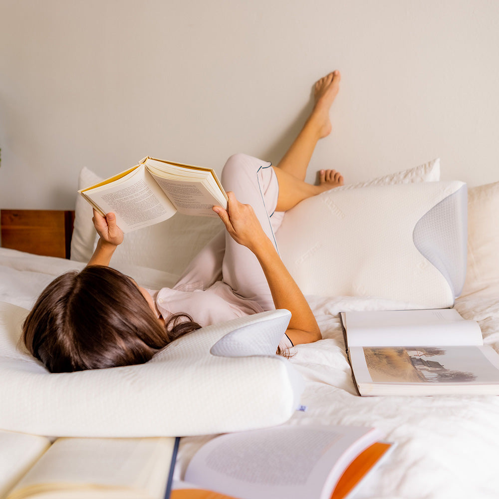 2v1 paměťový pěnový polštář na krk - nastavitelný ortopedický polštář na krk pro lepší spánek