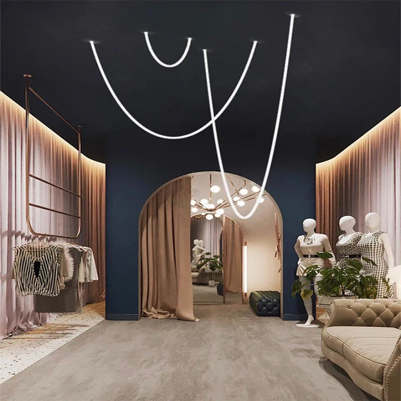 Lyria Loop Pendant Light on Chain with Dimmable LED