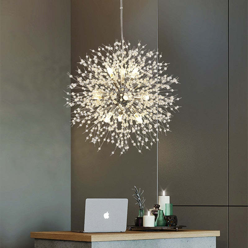 Lunaria White Gold Metal LED Pendant Lights For Dining