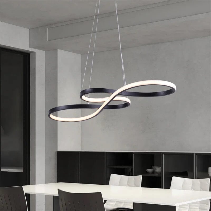 AstraTwirl Spiral Chandelier in Aluminum and Acrylic Lighting Fixture