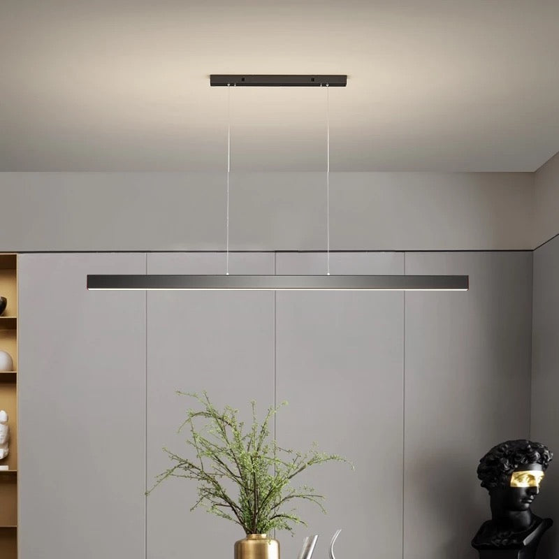Novara Linear Bar Lamp Nordic Minimalist Aluminum Fixture In Nickel Finish