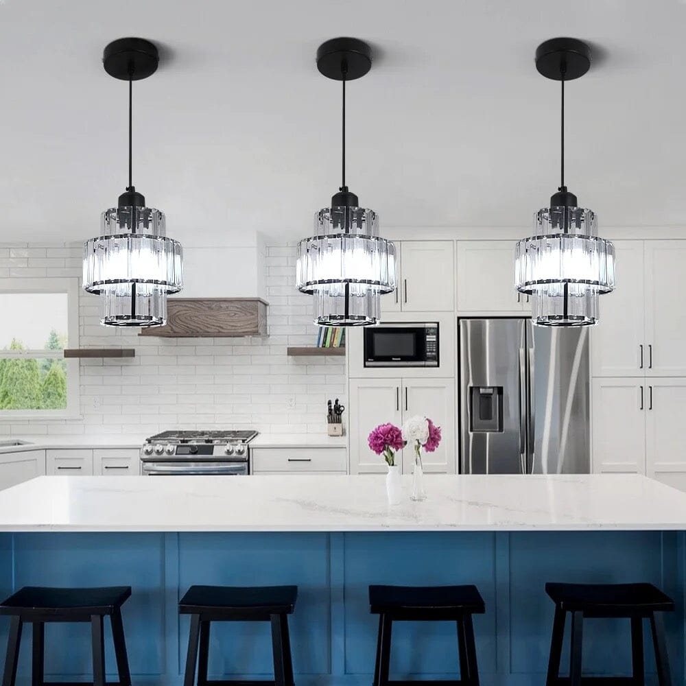 Aurelia Crystal Pendant Lights With Gold Or Black Finish