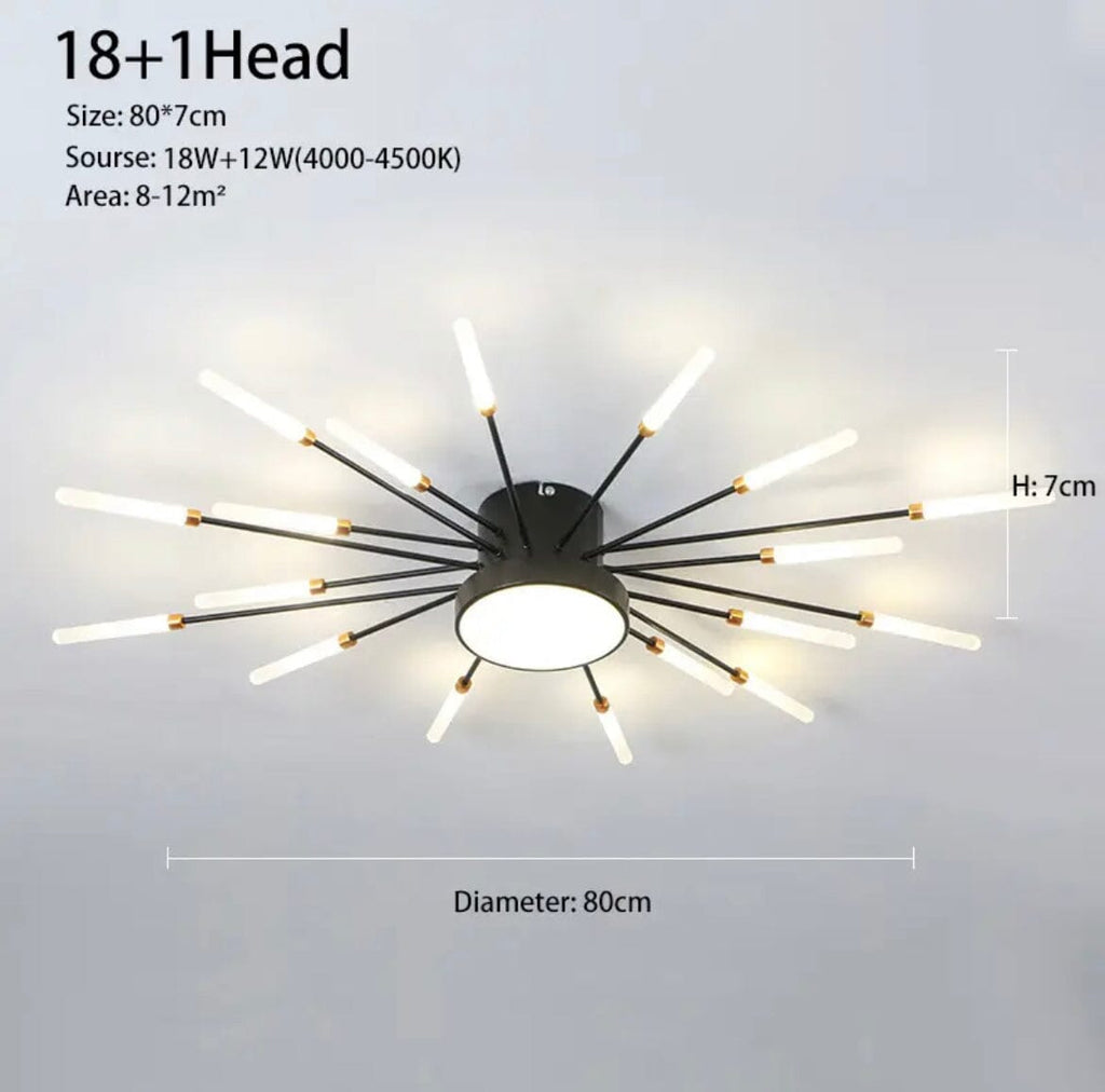 Lyra Wand-Style Chandelier Sculptural Centerpiece Lighting