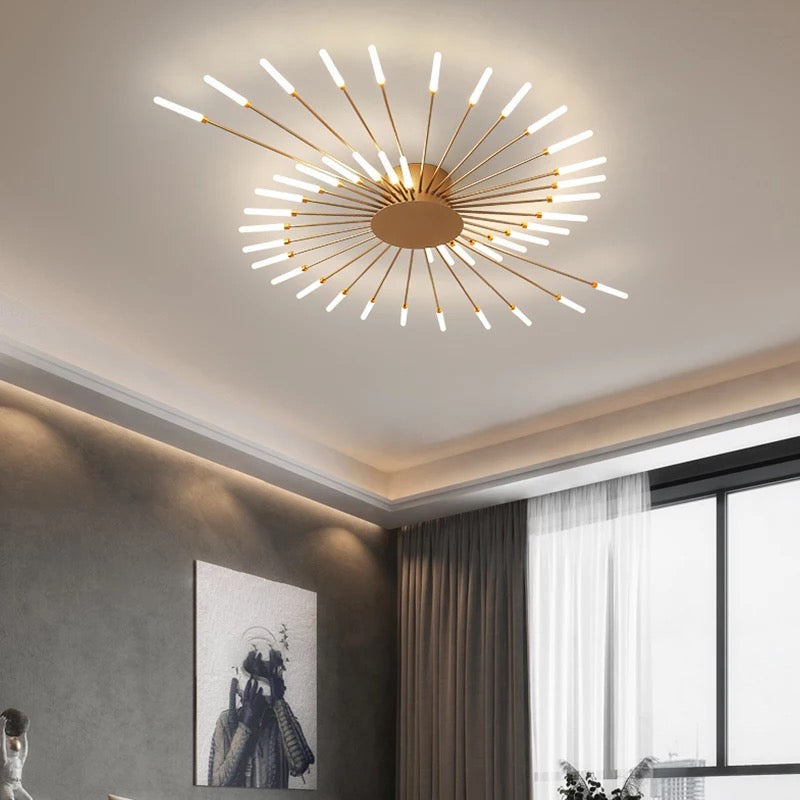 Lyra Wand-Style Chandelier Sculptural Centerpiece Lighting