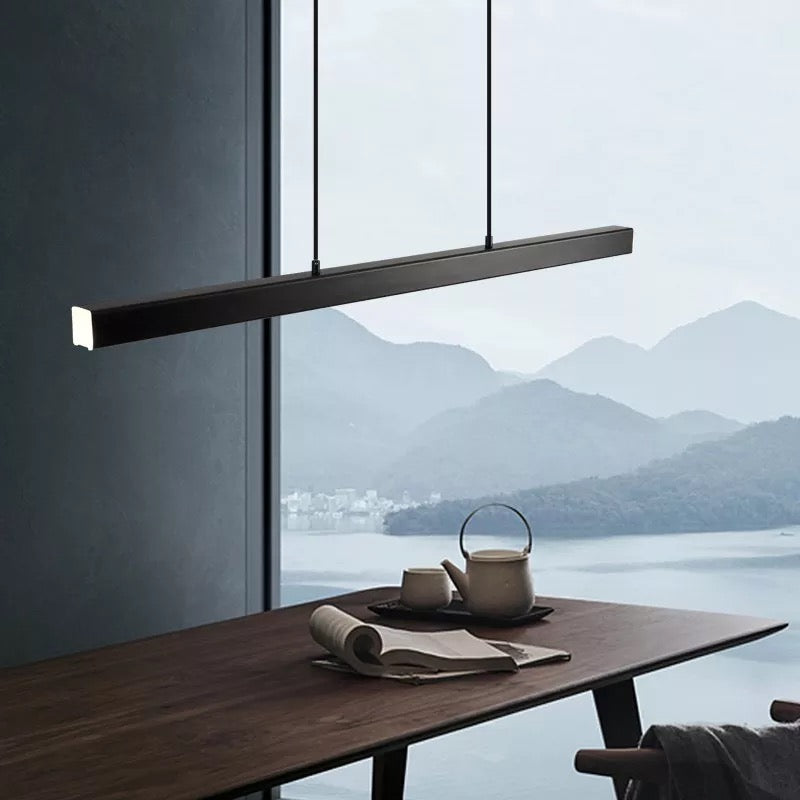 Novara Linear Bar Lamp Nordic Minimalist Aluminum Fixture In Nickel Finish