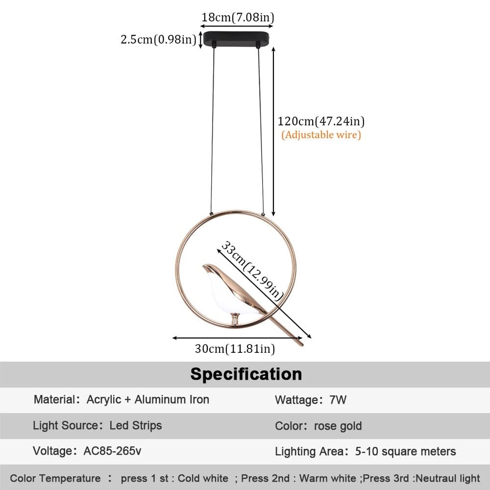 Lyra Nest Pendant Light Nordic Bird-Inspired Ceiling Fixture