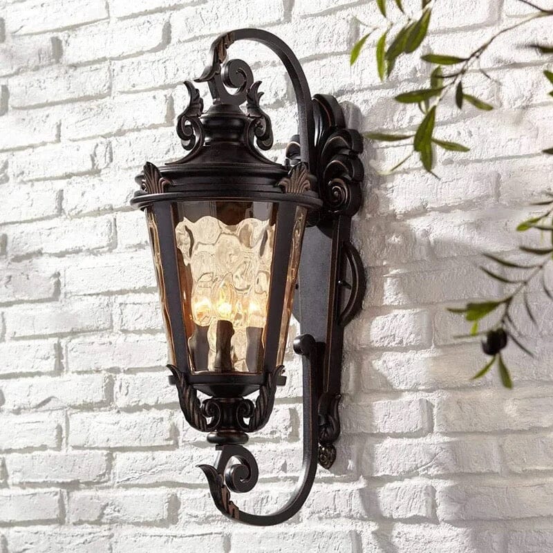Luminara Courtyard Lantern Outdoor Wall Light Weatherproof Metal