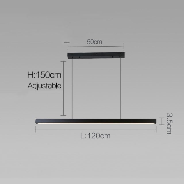 Novara Linear Bar Lamp Nordic Minimalist Aluminum Fixture In Nickel Finish