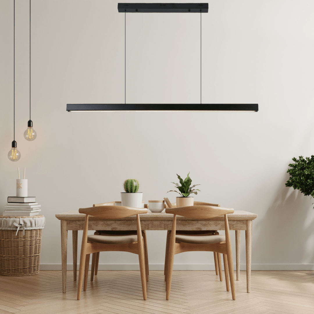 Novara Linear Bar Lamp Nordic Minimalist Aluminum Fixture In Nickel Finish