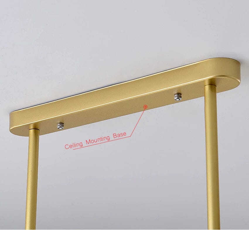 NovaLume Pendant Lamp Modern Aluminum and Iron Fixture with Frosted Glass