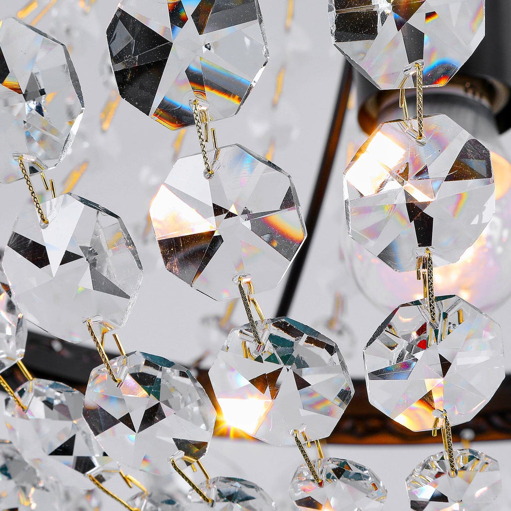 Lyrae Handmade Premium Crystal Chandelier With Matte Black Metalwork