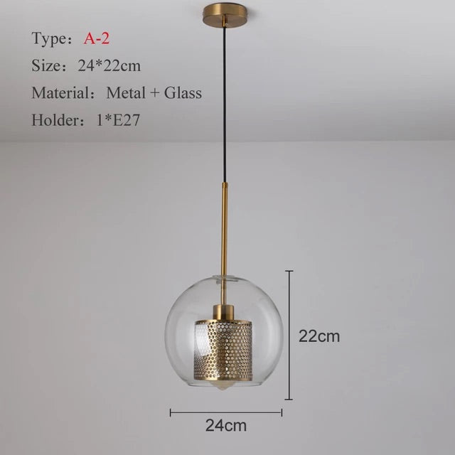 Lyra Glass Pendant Light Nordic Minimalist Ceiling Fixture