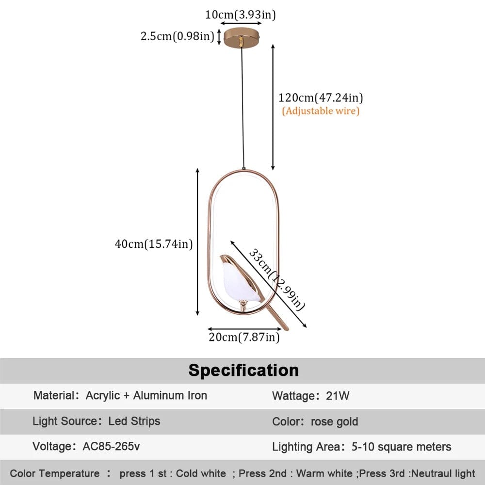 Lyra Nest Pendant Light Nordic Bird-Inspired Ceiling Fixture