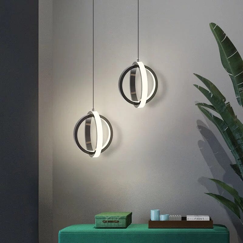 Lyren Nickel Finished Mini Pendant Lights With Forged Aluminum Body