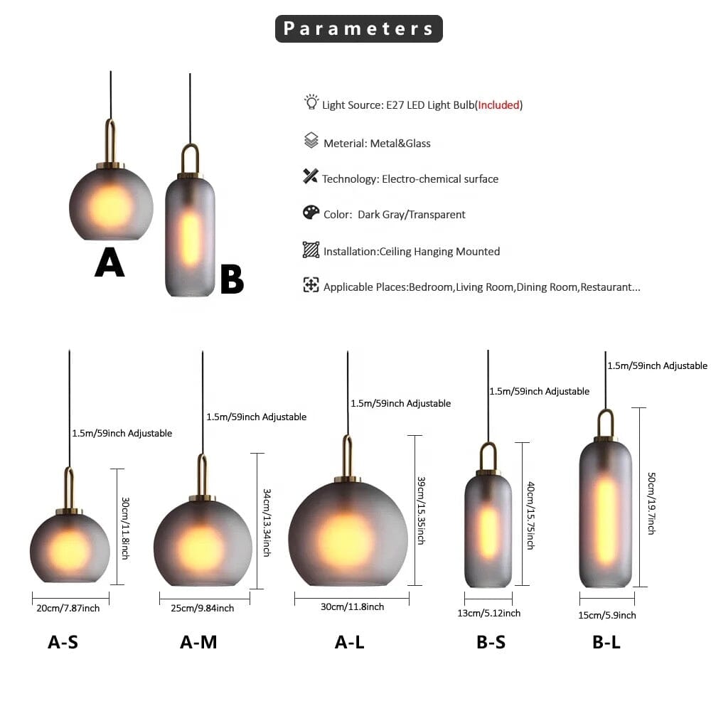 Aeris Cylindrical Glass Pendant Lights for Warm Ambience and Even Lighting