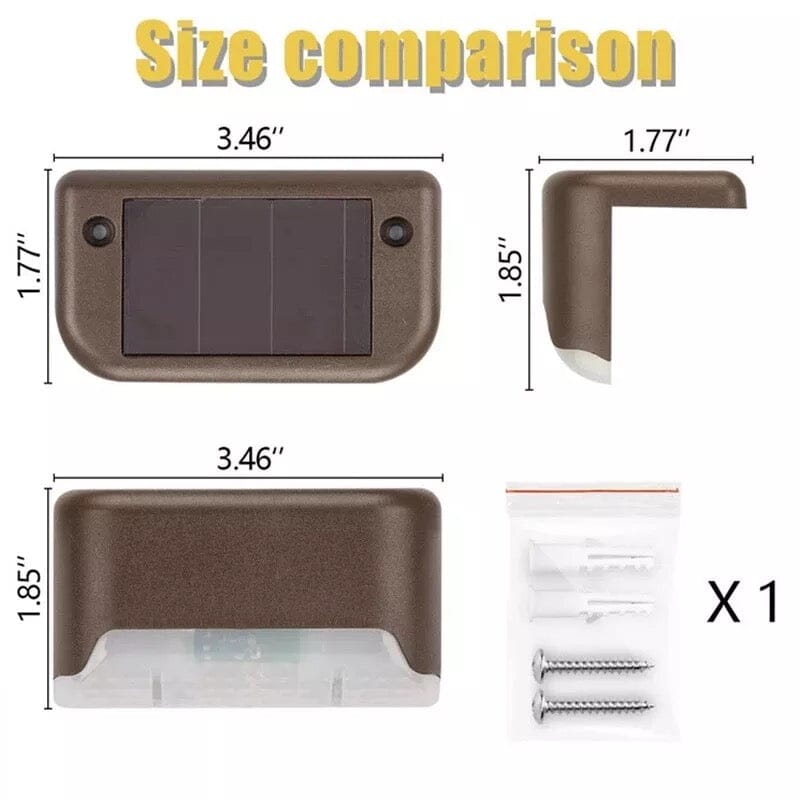 NovaLume Solar LED Staircase Lights for Outdoor Steps