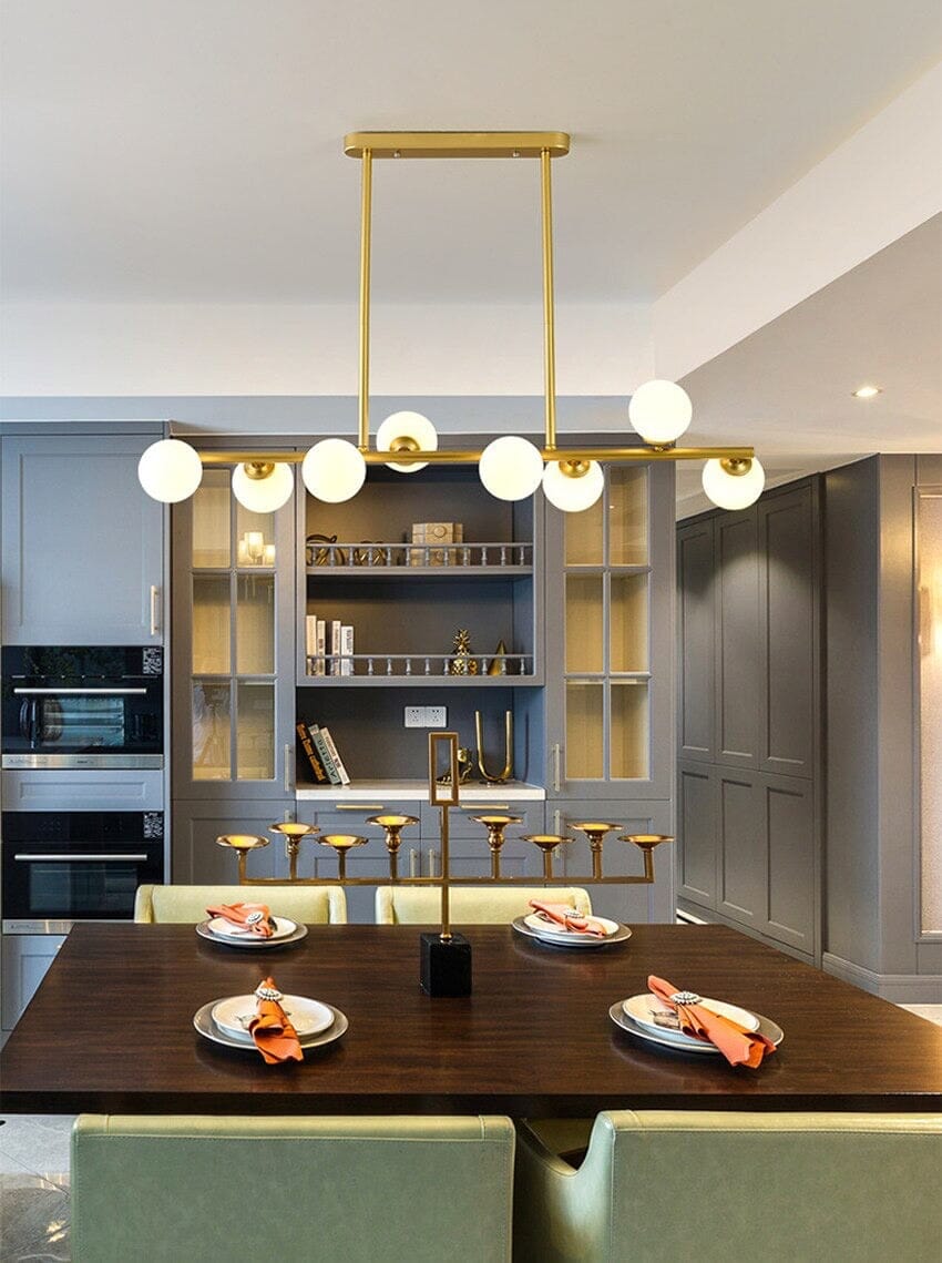 NovaLume Pendant Lamp Modern Aluminum and Iron Fixture with Frosted Glass