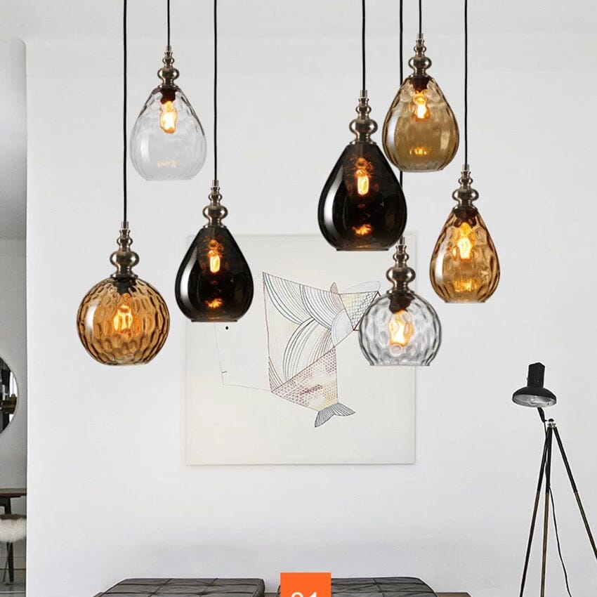 Liora Glass Pendant Lights in Nordic Handmade Style