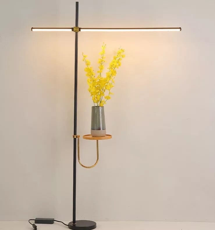 Nordell Linear Floor Lamp With Side Table Premium Scandinavian Minimalist Style