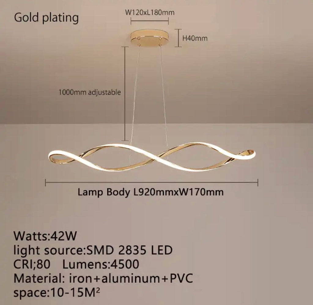 Asteris Spiral Chandelier Nordic Inspired Ceiling Light