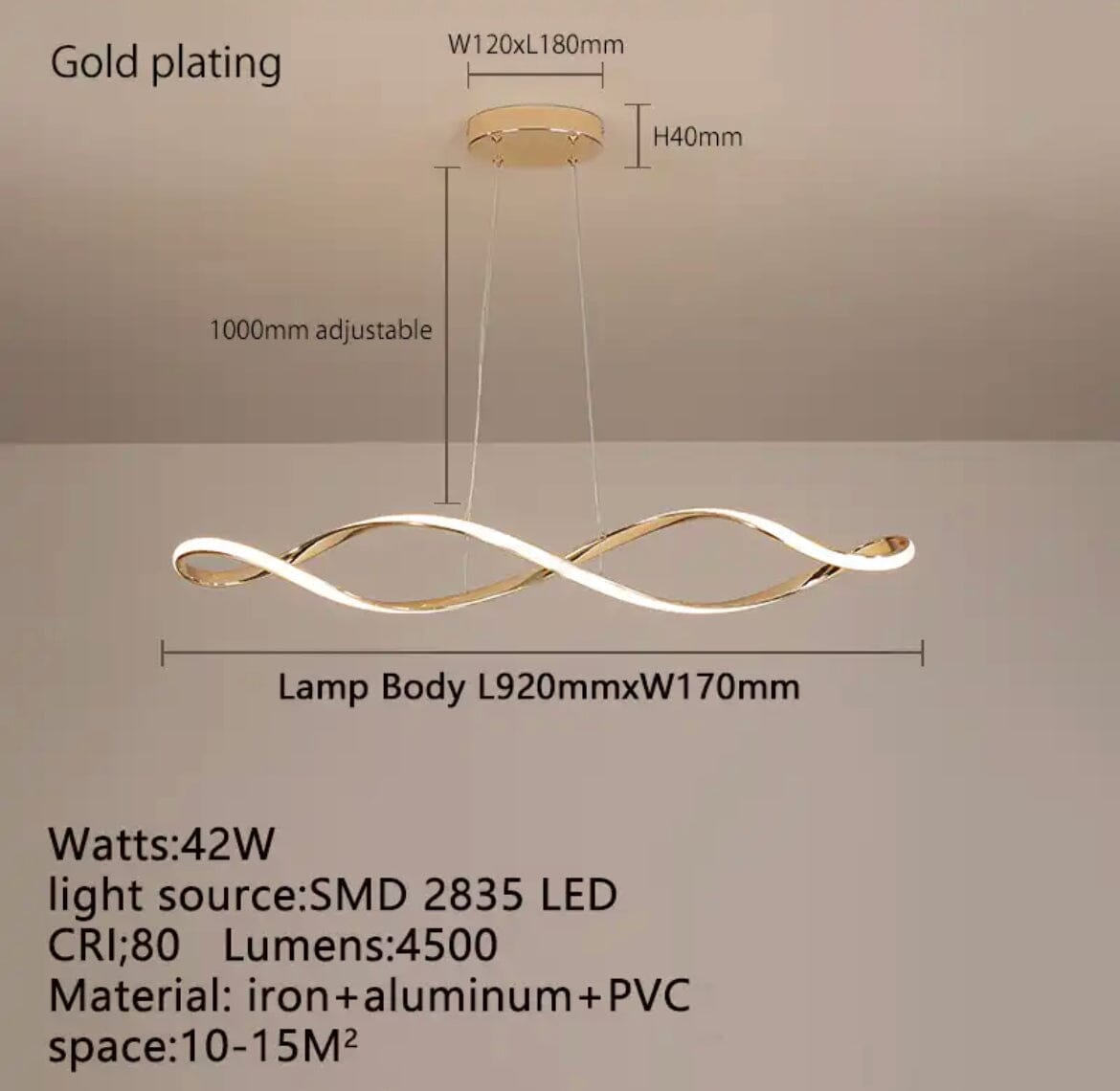 Asteris Spiral Chandelier Nordic Inspired Ceiling Light