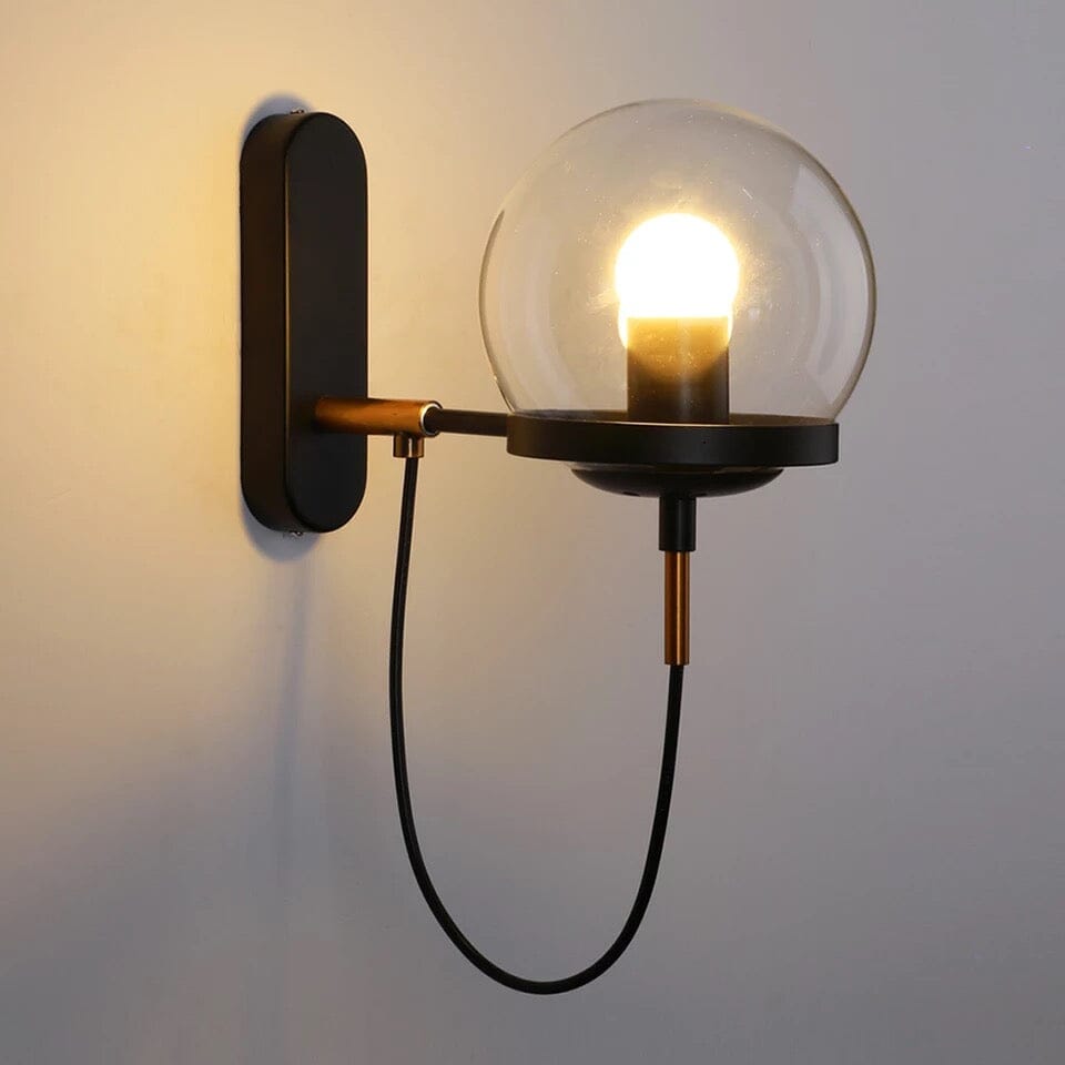 Orion Orb Wall Light Modern Iron Sphere In Two Finishes Easy Install