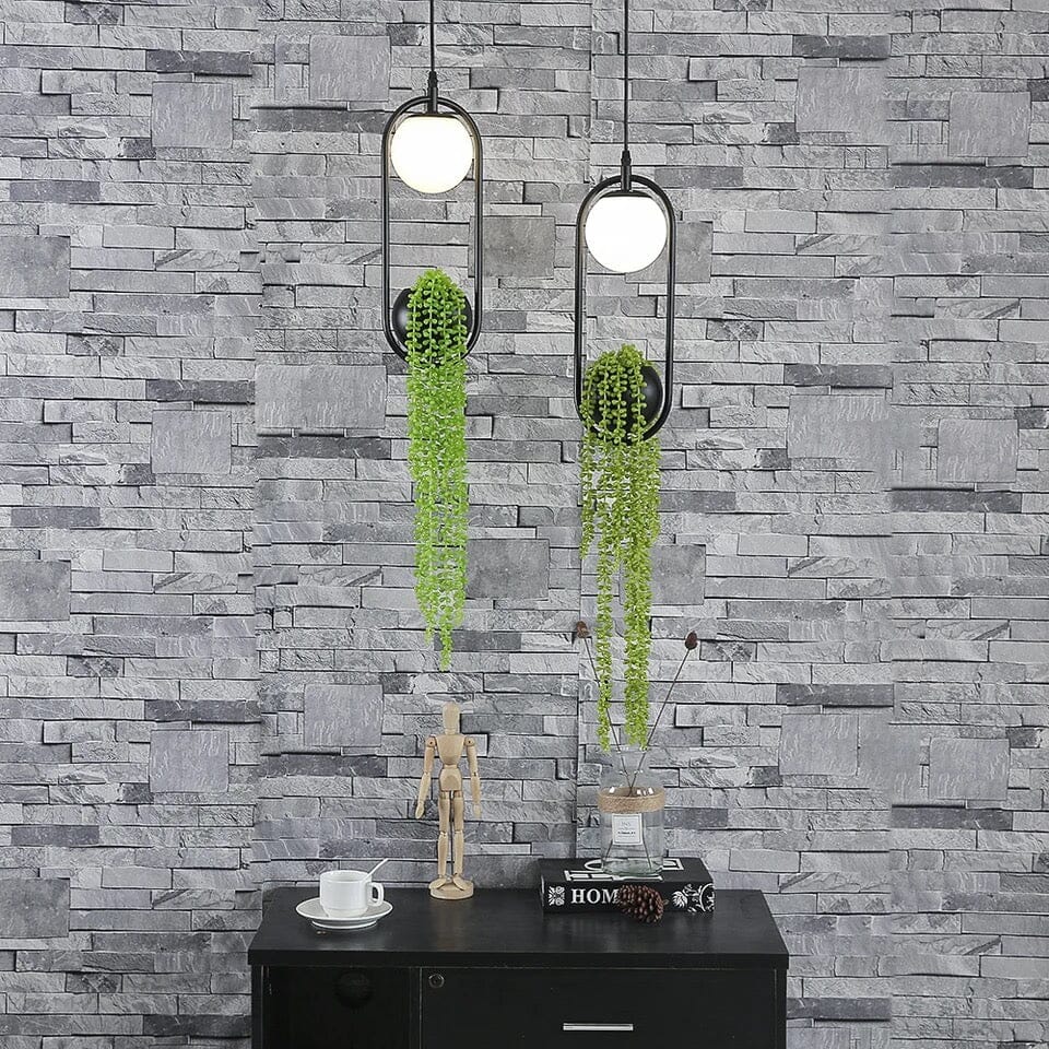 Verdant Glow Planter Pendant Light For Wall Display And Plants