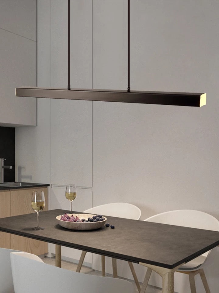 Novara Linear Bar Lamp Nordic Minimalist Aluminum Fixture In Nickel Finish