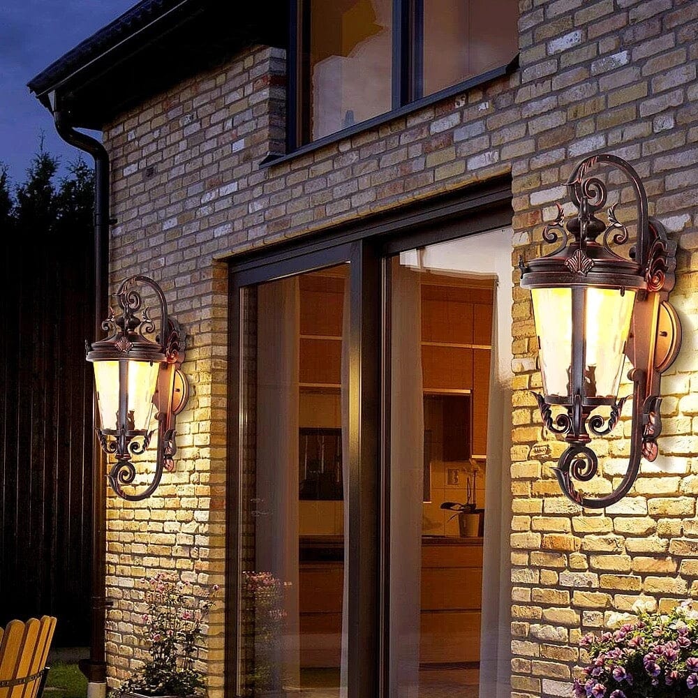 Luminara Courtyard Lantern Outdoor Wall Light Weatherproof Metal