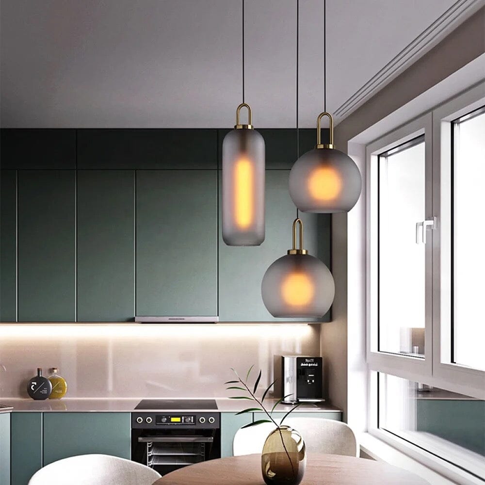 Aeris Cylindrical Glass Pendant Lights for Warm Ambience and Even Lighting