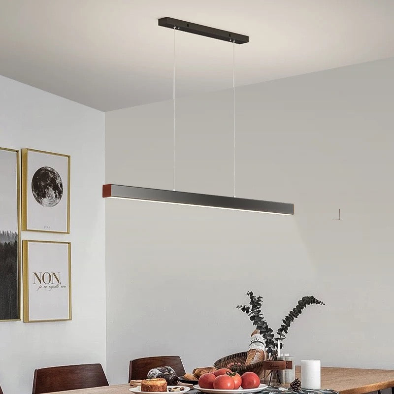 Novara Linear Bar Lamp Nordic Minimalist Aluminum Fixture In Nickel Finish