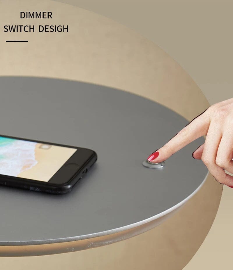 Novae Chestnut Three-In-One Table Lamp With Wireless Charging