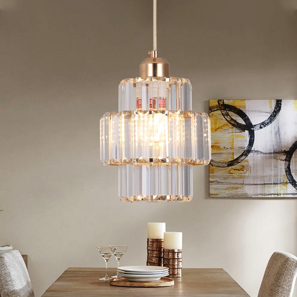 Aurelia Crystal Pendant Lights With Gold Or Black Finish