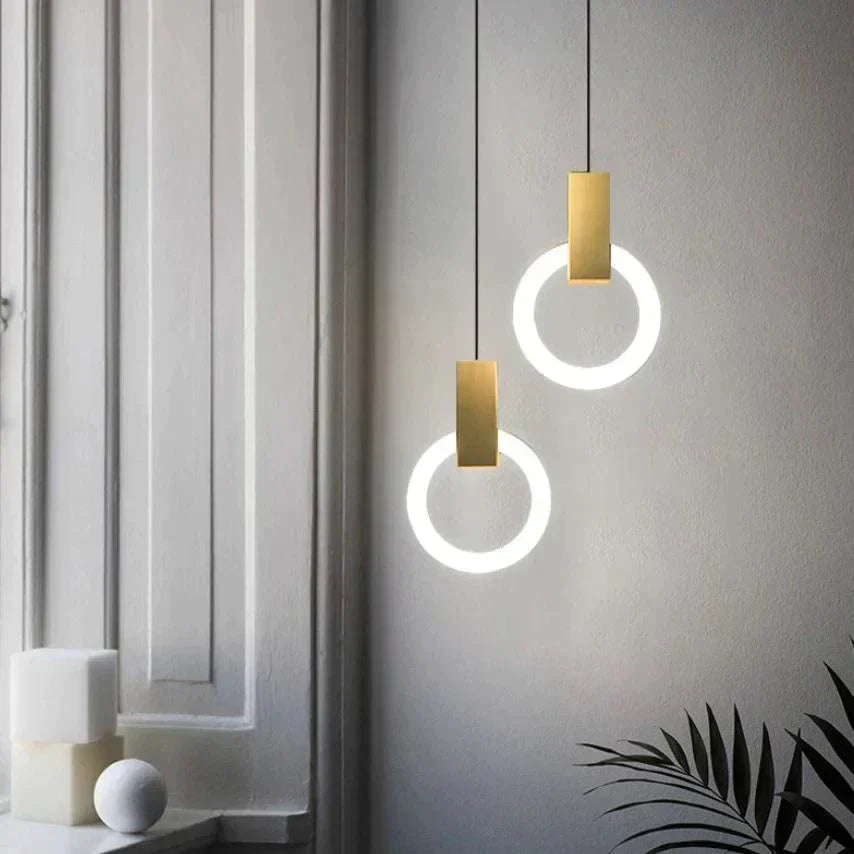Aurora Halo Pendant Light Suspended Ring Ceiling Fixture