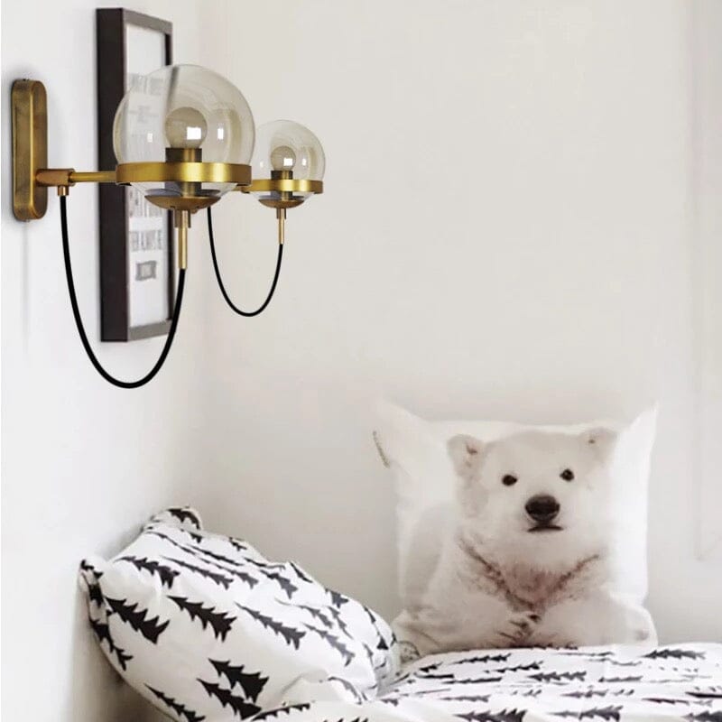 Orion Orb Wall Light Modern Iron Sphere In Two Finishes Easy Install