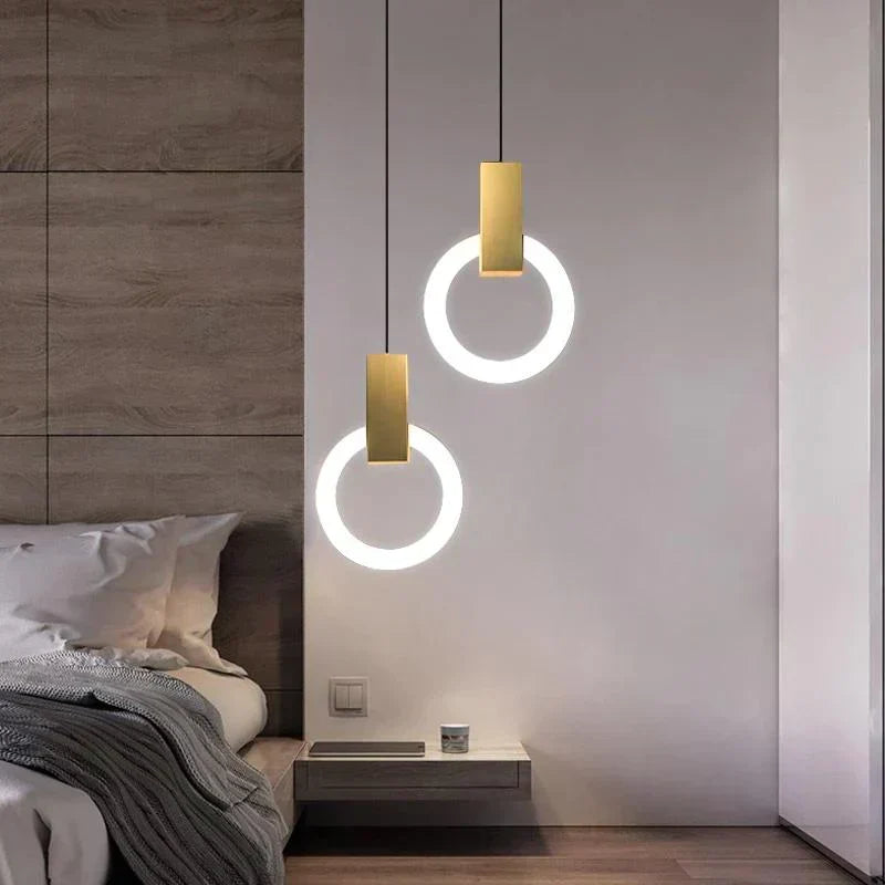 Aurora Halo Pendant Light Suspended Ring Ceiling Fixture