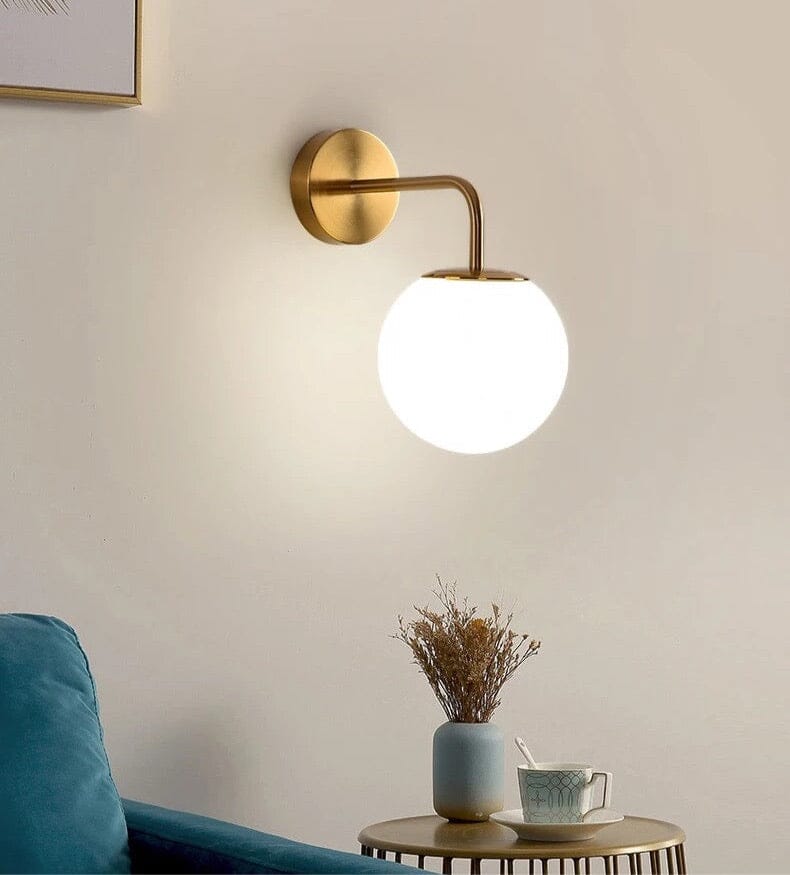 Ball Wall Light by Liora Minimalist Iron Fixture With Warm Glow