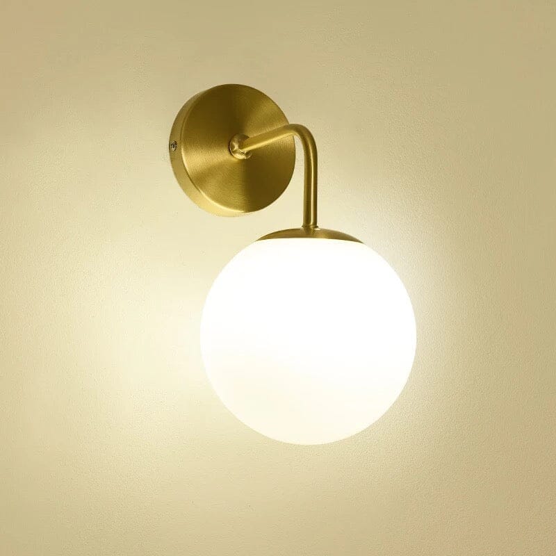 Ball Wall Light by Liora Minimalist Iron Fixture With Warm Glow